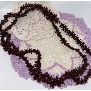 Vintage Seed Beaded Boho Flower Necklace